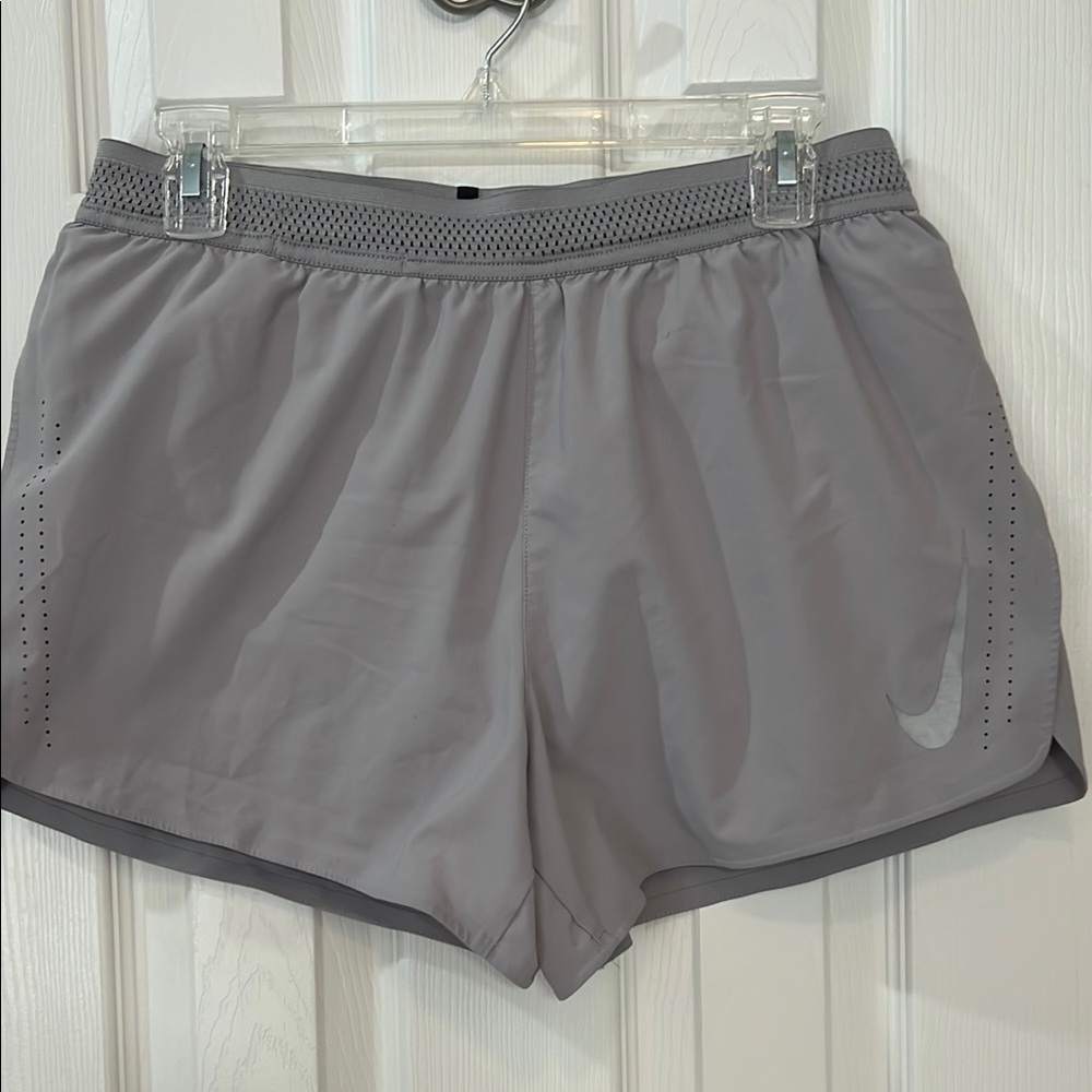 Nike Gray Aeroswift Shorts Lightweight Moisture-Wicking Design
